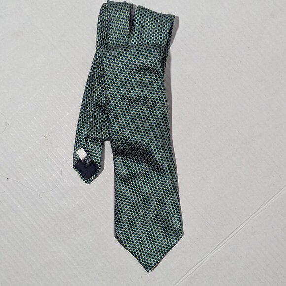 GAL JIENI 1969 Made In Italy Blue Yellow Woven Tie - Picture 3 of 6